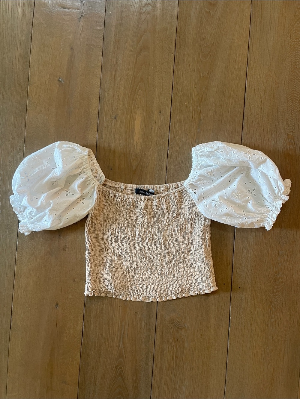 White and Beige Tope- size S
